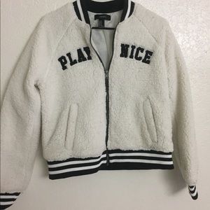 Play nice or leave bomber jacket
